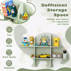 Costway Étagère murale flottante à 2 niveaux pour livres d'enfants Dinosaure, pour chambre de bébé