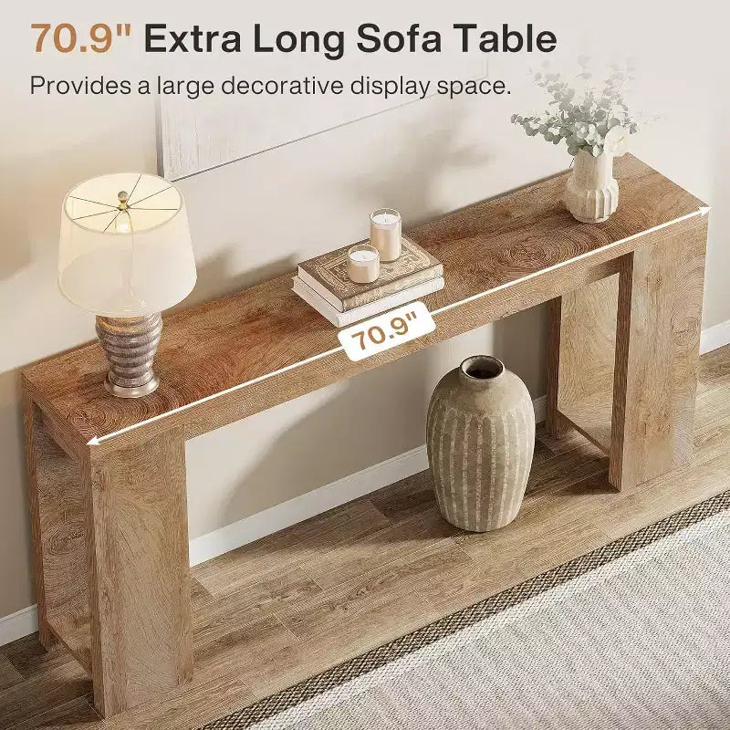 Tribesigns 70,9 pouces Console extra longue, Table d'appoint étroite pour canapé d'entrée de salon et couloir