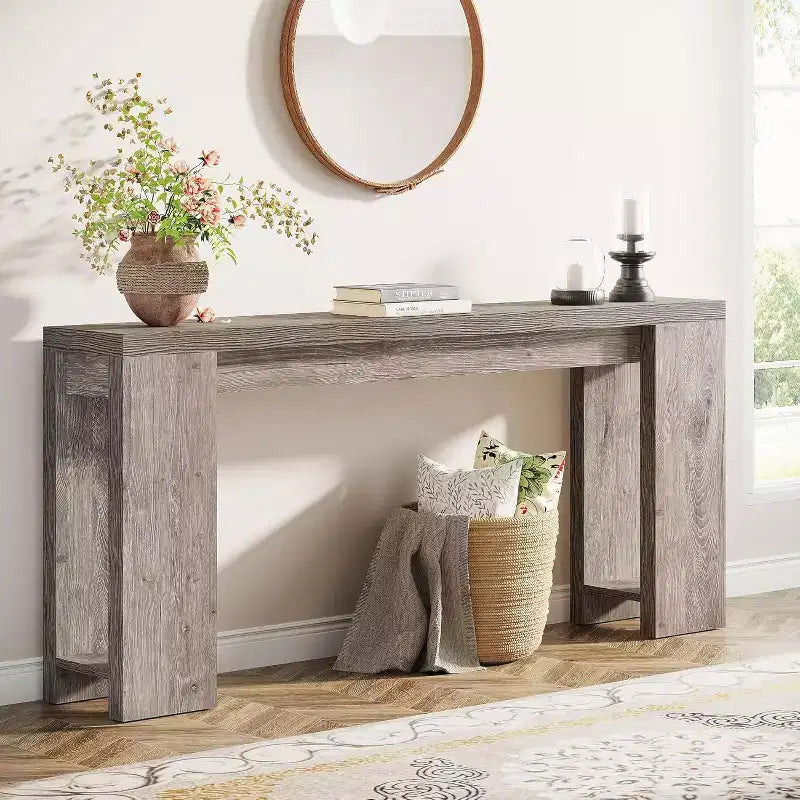 Tribesigns 70,9 pouces Console extra longue, Table d'appoint étroite pour canapé d'entrée de salon et couloir