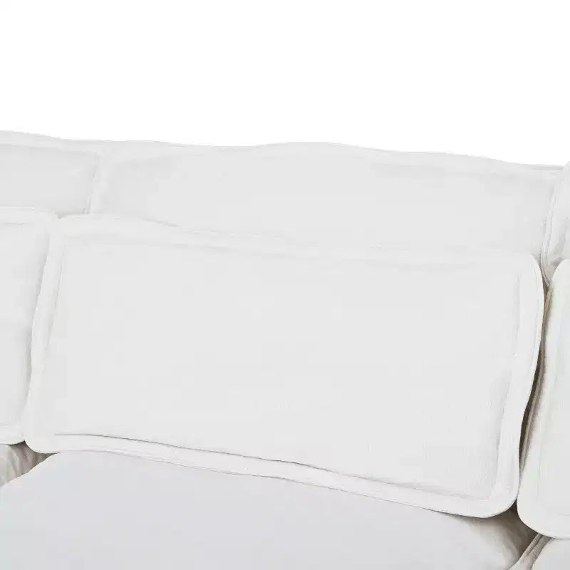 Canapé modulaire moderne en U, canapé 6/4 places librement combinable avec coussin double couche et fonction de rangement - ModernLuxe