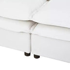 Canapé modulaire moderne en U, canapé 6/4 places librement combinable avec coussin double couche et fonction de rangement - ModernLuxe