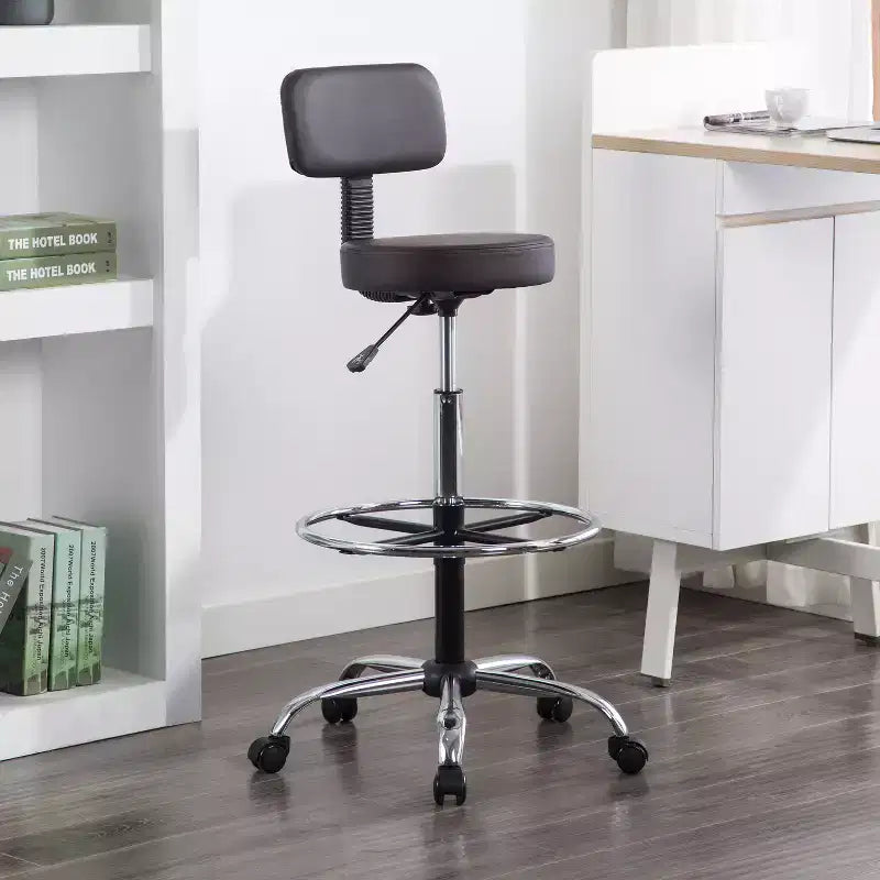Tabouret de dessin Home Imports Emporium - Tabouret réglable pivotant en similicuir avec repose-pieds et dossier