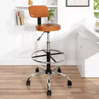 Tabouret de dessin Home Imports Emporium - Tabouret réglable pivotant en similicuir avec repose-pieds et dossier