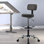 Tabouret de dessin Home Imports Emporium - Tabouret réglable pivotant en similicuir avec repose-pieds et dossier