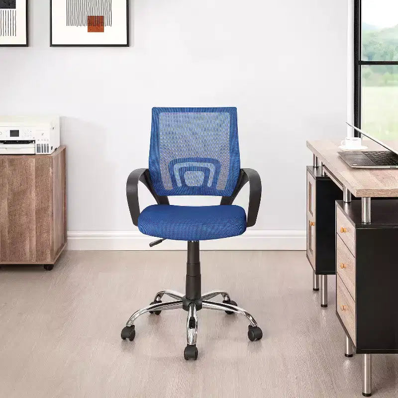 Chaise de bureau ergonomique mi-hauteur Home Imports Emporium avec accoudoirs, soutien lombaire et contrôle de l'inclinaison