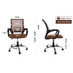 Chaise de bureau ergonomique mi-hauteur Home Imports Emporium avec accoudoirs, soutien lombaire et contrôle de l'inclinaison