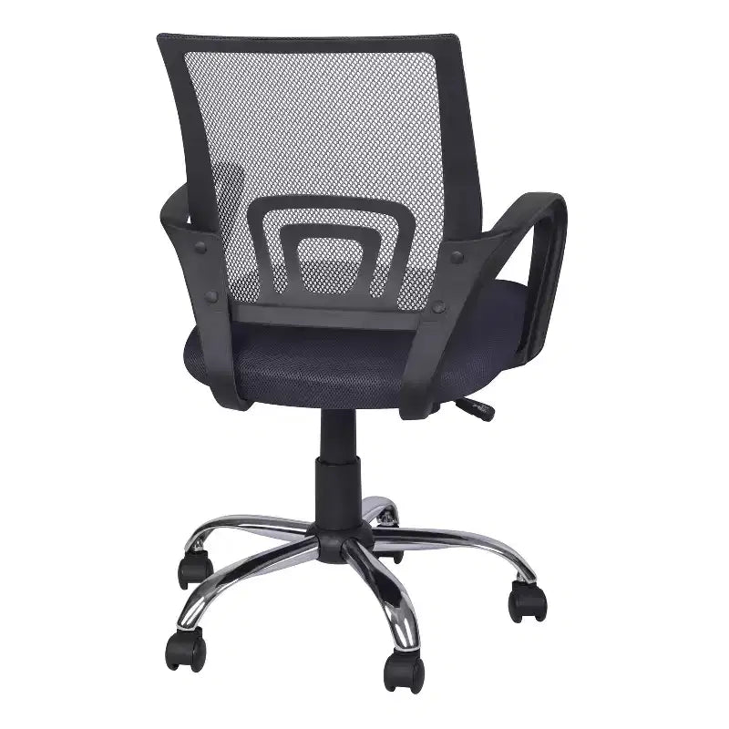 Chaise de bureau ergonomique mi-hauteur Home Imports Emporium avec accoudoirs, soutien lombaire et contrôle de l'inclinaison
