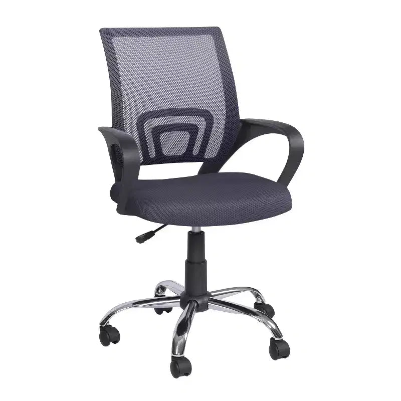 Chaise de bureau ergonomique mi-hauteur Home Imports Emporium avec accoudoirs, soutien lombaire et contrôle de l'inclinaison