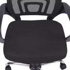 Chaise de bureau ergonomique mi-hauteur Home Imports Emporium avec accoudoirs, soutien lombaire et contrôle de l'inclinaison