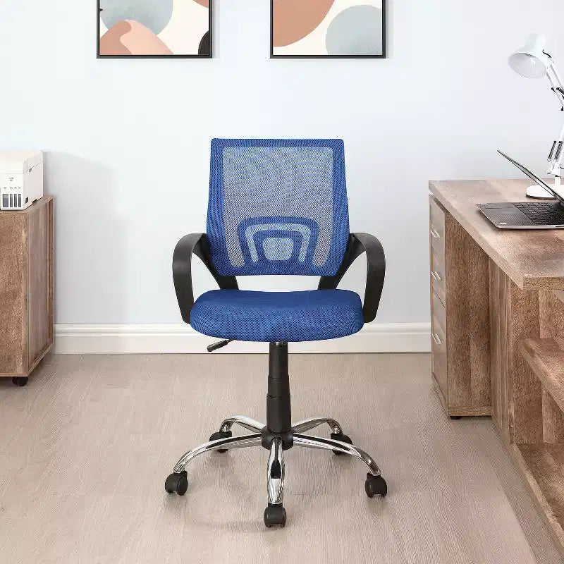 Chaise de bureau ergonomique mi-hauteur Home Imports Emporium avec accoudoirs, soutien lombaire et contrôle de l'inclinaison