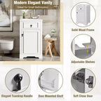 Meuble de rangement de salle de bain de 50 cm de large avec lavabo en céramique intégré