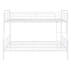 Lit superposé en métal double XL au-dessus d'un lit double, blanc