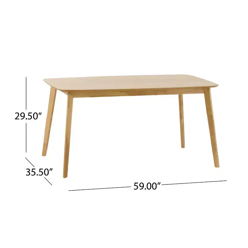 Ensemble de salle à manger 5 pièces GDFStudio Dimick Mid-Century Modern en tissu rembourré et bois