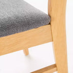 Ensemble de salle à manger 5 pièces GDFStudio Dimick Mid-Century Modern en tissu rembourré et bois