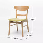 Ensemble de salle à manger 5 pièces GDFStudio Dimick Mid-Century Modern en tissu rembourré et bois