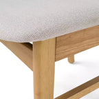 Ensemble de salle à manger 5 pièces GDFStudio Dimick Mid-Century Modern en tissu rembourré et bois