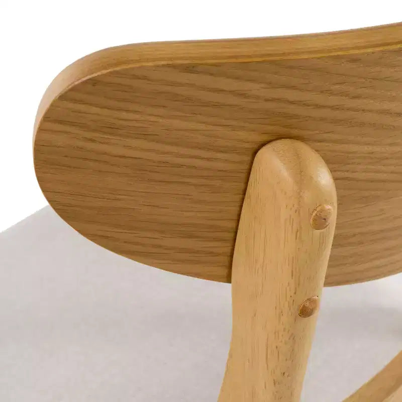 Ensemble de salle à manger 5 pièces GDFStudio Dimick Mid-Century Modern en tissu rembourré et bois