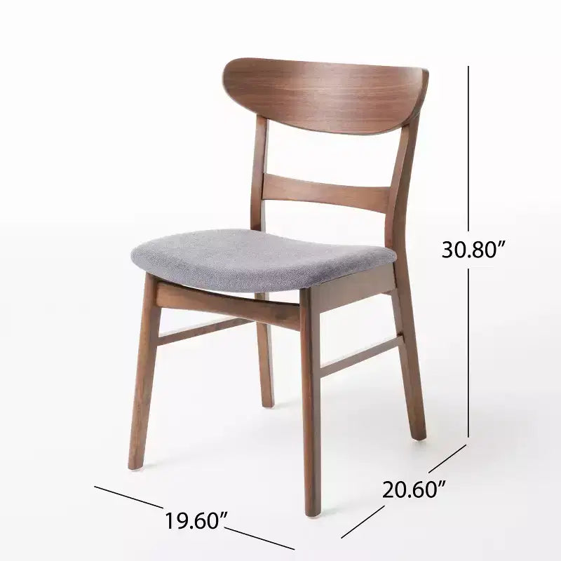 Ensemble de salle à manger 5 pièces GDFStudio Dimick Mid-Century Modern en tissu rembourré et bois