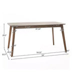 Ensemble de salle à manger 5 pièces GDFStudio Dimick Mid-Century Modern en tissu rembourré et bois