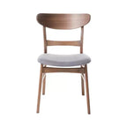 Ensemble de salle à manger 5 pièces GDFStudio Dimick Mid-Century Modern en tissu rembourré et bois