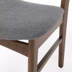 Ensemble de salle à manger 5 pièces GDFStudio Dimick Mid-Century Modern en tissu rembourré et bois