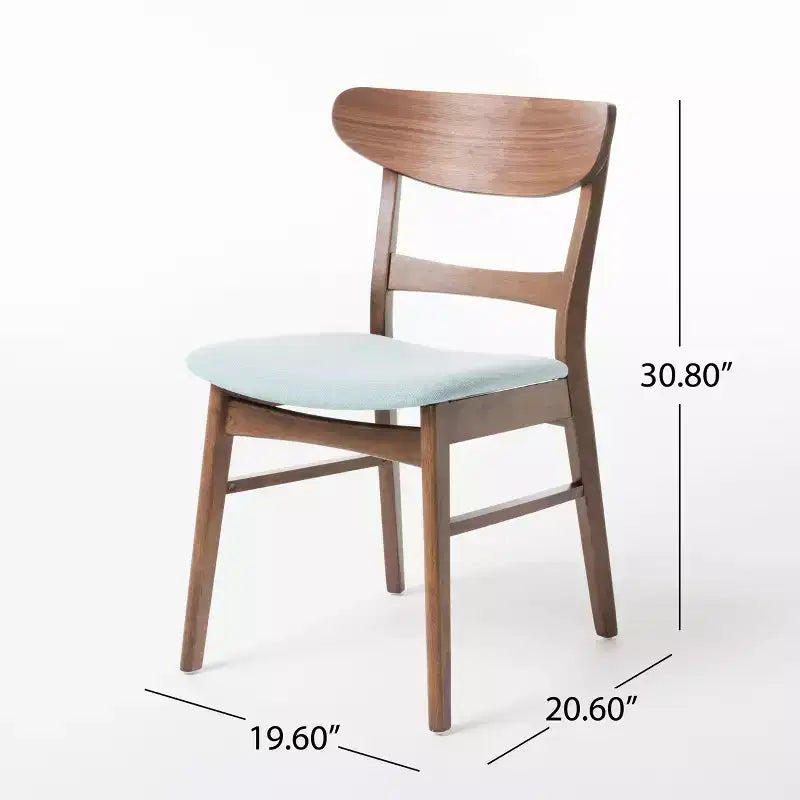 Ensemble de salle à manger 5 pièces GDFStudio Dimick Mid-Century Modern en tissu rembourré et bois