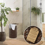 Panier à linge rond Casafield avec couvercle et sac de doublure amovible, panier à linge tressé en jacinthe d'eau pour les vêtements