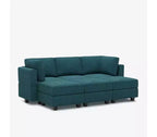 Canapé-lit modulaire Belffin Terry avec rangement sous l'assise (6 places + 5 côtés)
