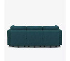 Canapé-lit modulaire Belffin Terry avec rangement sous l'assise (6 places + 5 côtés)