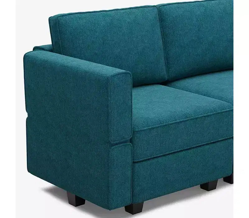 Canapé-lit modulaire Belffin Terry avec rangement sous l'assise (6 places + 5 côtés)