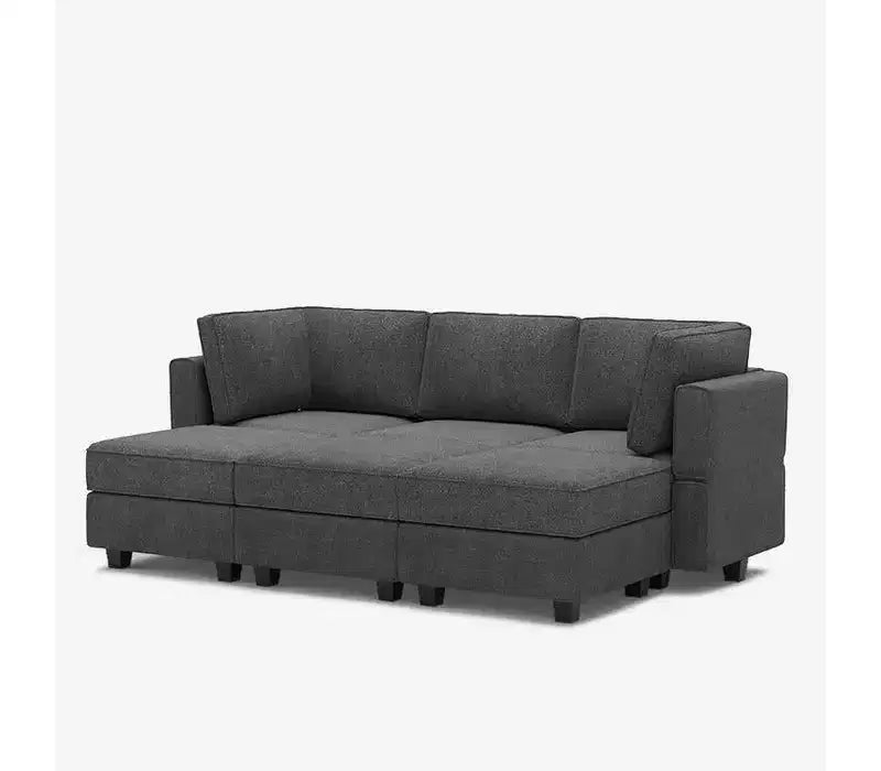Canapé-lit modulaire Belffin Terry avec rangement sous l'assise (6 places + 5 côtés)