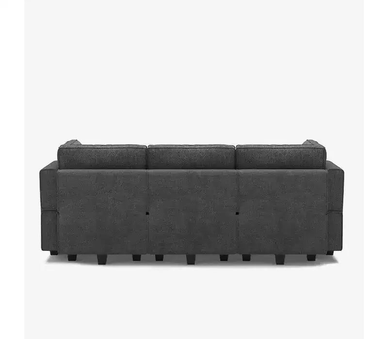 Canapé-lit modulaire Belffin Terry avec rangement sous l'assise (6 places + 5 côtés)