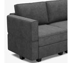 Canapé-lit modulaire Belffin Terry avec rangement sous l'assise (6 places + 5 côtés)