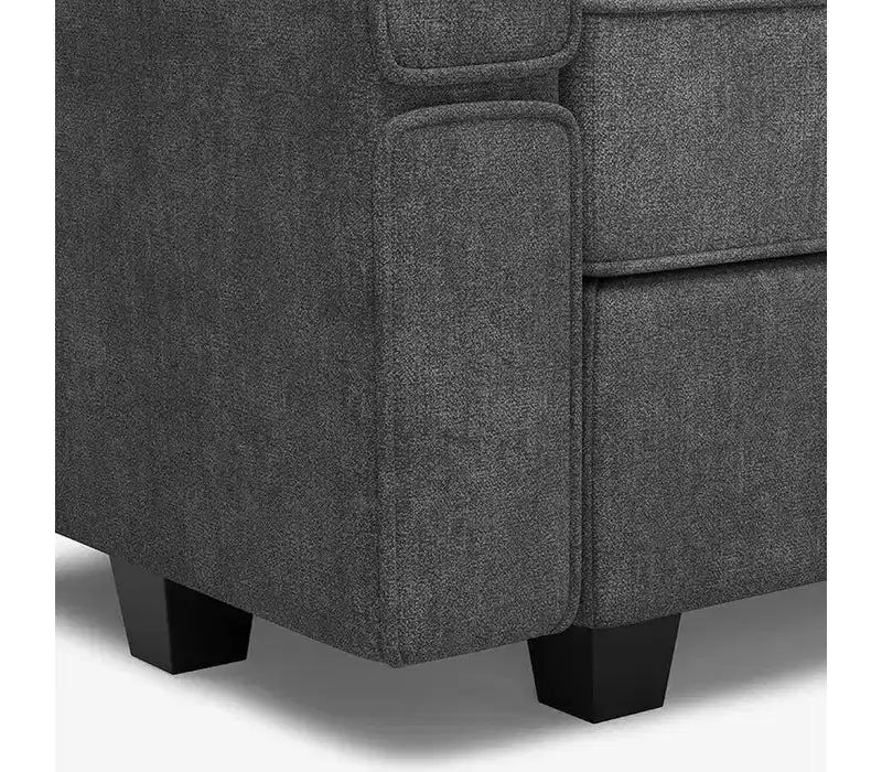 Canapé-lit modulaire Belffin Terry avec rangement sous l'assise (6 places + 5 côtés)