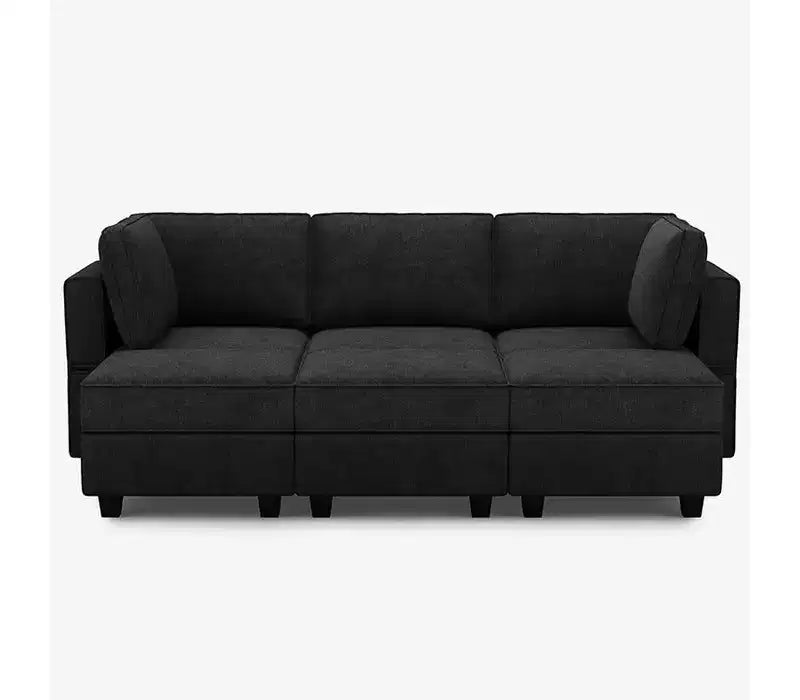 Canapé-lit modulaire Belffin Terry avec rangement sous l'assise (6 places + 5 côtés)