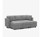 Canapé-lit modulaire Belffin Terry avec rangement sous l'assise (6 places + 5 côtés)