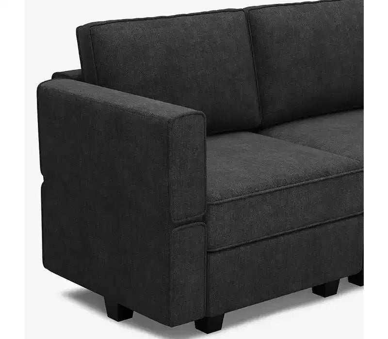 Canapé-lit modulaire Belffin Terry avec rangement sous l'assise (6 places + 5 côtés)