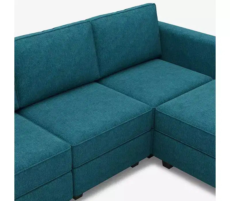 Canapé-lit modulaire Belffin Terry avec rangement sous l'assise (6 places + 5 côtés)