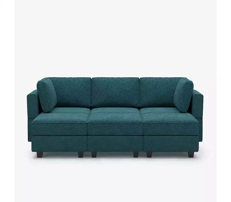 Canapé-lit modulaire Belffin Terry avec rangement sous l'assise (6 places + 5 côtés)