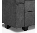 Canapé modulaire Belffin Terry avec siège de rangement (7 places + 6 accoudoirs)
