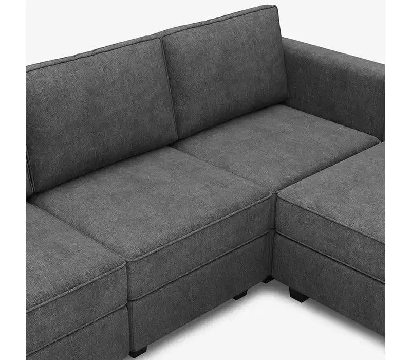 Canapé modulaire Belffin Terry avec siège de rangement (7 places + 6 accoudoirs)