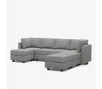 Canapé modulaire Belffin Terry avec siège de rangement (7 places + 6 accoudoirs)