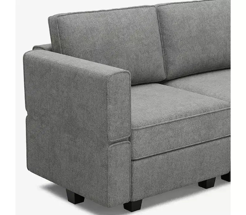 Canapé modulaire Belffin Terry avec siège de rangement (7 places + 6 accoudoirs)