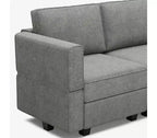 Canapé modulaire Belffin Terry avec siège de rangement (7 places + 6 accoudoirs)