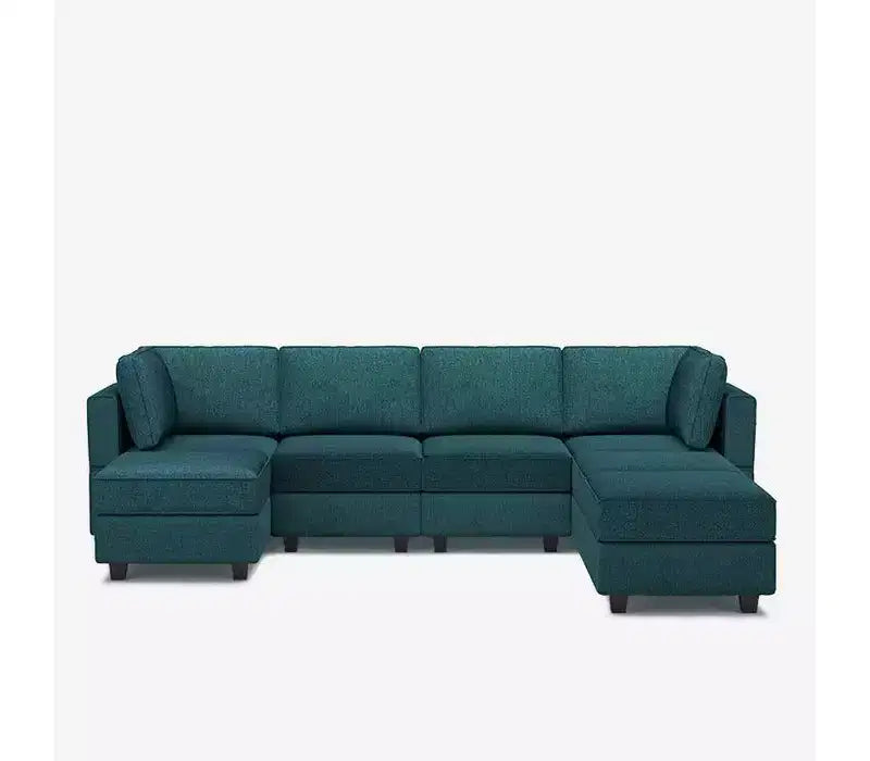 Canapé modulaire Belffin Terry avec siège de rangement (7 places + 6 accoudoirs)