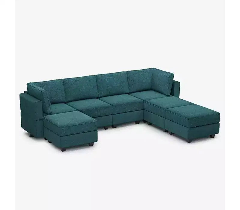 Belffin Modular Terry Sofa with Storage Seat (7 Seats + 6 Sides)