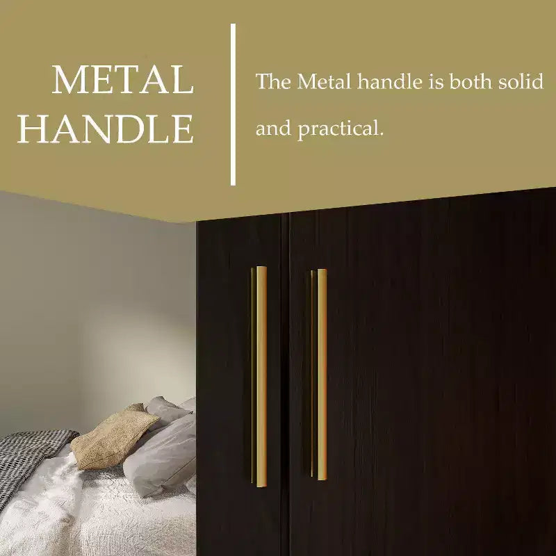 Hitow Armoire 2 grands tiroirs zone de suspension centrale avec miroir Style minimaliste