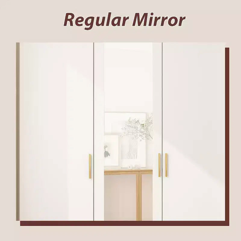 Hitow Armoire 2 grands tiroirs zone de suspension centrale avec miroir Style minimaliste