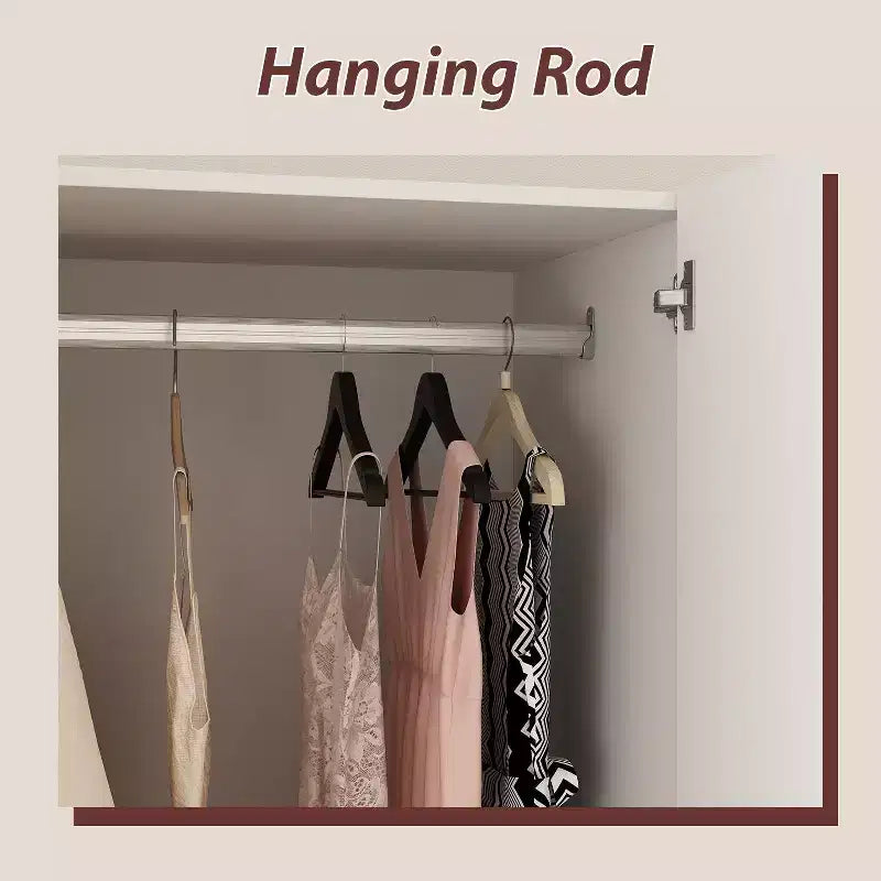 Hitow Armoire 2 grands tiroirs zone de suspension centrale avec miroir Style minimaliste