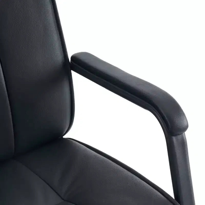 Chaise de salle d'attente en cuir véritable pleine fleur avec piètement luge